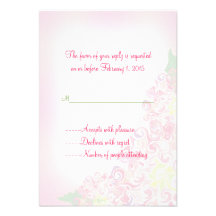 Tarjeta floral colorida de RSVP del arte Invitación Personalizada