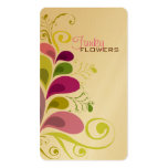 Tarjeta floral colorida del perfil de la naturalez plantillas de tarjeta de negocio