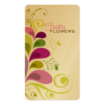 Tarjeta floral colorida del perfil de la naturalez plantillas de tarjeta de negocio