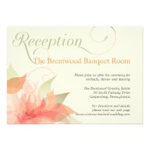 Tarjeta floral de la recepción nupcial del jardín  invitacion personal 