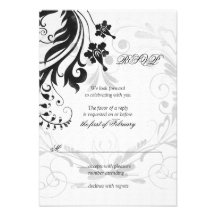 Tarjeta floral de RSVP del vintage que se casa bla Comunicados