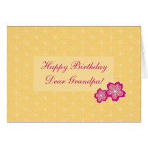 Tarjeta floral del abuelo del feliz cumpleaños del