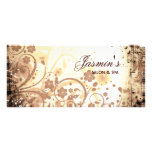 Tarjeta floral del estante del Grunge Lona