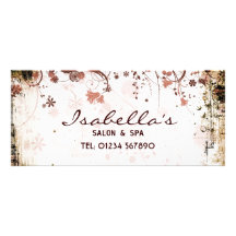 Tarjeta floral del estante del Grunge Lona Personalizada