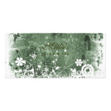 Tarjeta floral del estante del Grunge Tarjetas Publicitarias A Todo Color