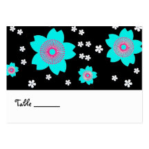 TARJETA FLORAL DEL LUGAR DE LA AGUAMARINA PLANTILLAS DE TARJETAS PERSONALES