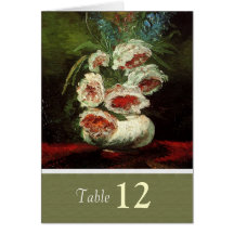 Tarjeta floral del lugar de la tabla de cena del v