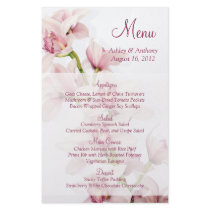 Tarjeta floral del menú de la boda de la orquídea  folletos
