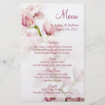 Tarjeta floral del menú del boda de la orquídea ro tarjeta publicitaria