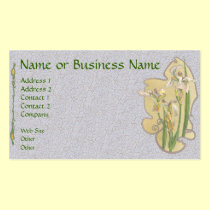 Tarjeta floral del perfil del negocio del iris ama tarjetas de negocio