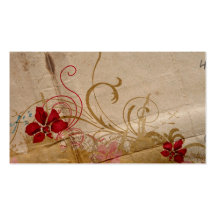 Tarjeta floral del perfil tarjeta de visita