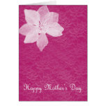 Tarjeta floral invertida del día de madres del col