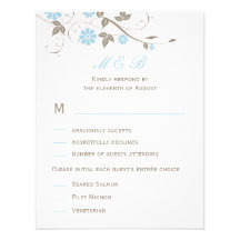 Tarjeta floral moderna de RSVP que se casa - aguam Comunicado