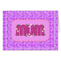 Tarjeta floral rosada de la momia