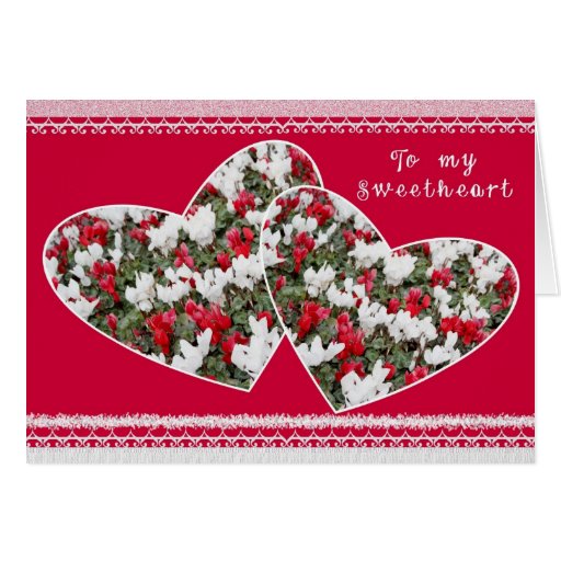 Tarjeta floreciente del el día de San Valentín de 