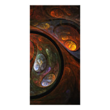 Tarjeta flúida de la foto del arte abstracto de la tarjeta personal con foto