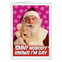 Tarjeta gay de LGBT Santa para el navidad