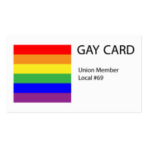 Tarjeta gay tarjeta de visita