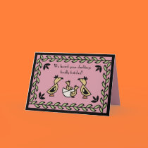 Tarjeta gemela de la enhorabuena de las niñas del  tarjetas