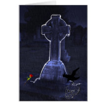 Tarjeta gótica del cementerio
