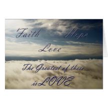Tarjeta greeeting del amor de la esperanza de la f