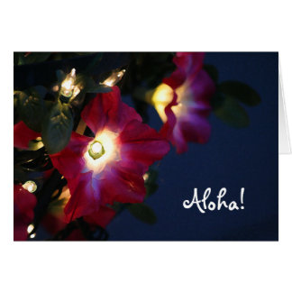 Tarjeta hawaiana de la flor del navidad