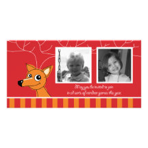 Tarjeta horizontal de 2 fotos tarjeta fotografica personalizada