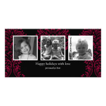 Tarjeta horizontal de 3 fotos tarjeta fotografica personalizada