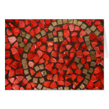Tarjeta impresa del mosaico