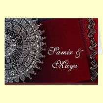 Tarjeta india del diseño tarjetas