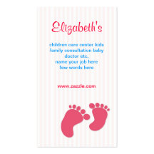 tarjeta infantil del negocio familiar del bebé tarjetas de visita