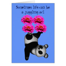 Tarjeta inspirada del oso de panda del acto de la 