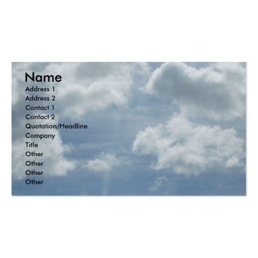 Tarjeta inspirada del perfil tarjetas de visita