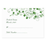 Tarjeta irlandesa del lugar del boda del trébol tarjeta de negocio