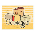 Tarjeta italiana de la receta del queso tarjetas postales