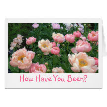 Tarjeta, "jardín del Peony "