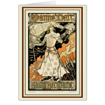 Tarjeta:  Jeanne D'Arc, Sarah Bernhardt
