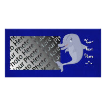 Tarjeta juguetona de la foto del delfín tarjetas fotográficas 