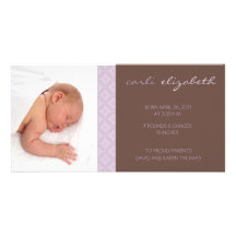 Tarjeta-lavende floral dulce de la foto de la invi tarjetas con fotos personalizadas