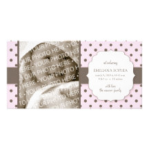 Tarjeta linda de la foto de la invitación del naci tarjeta fotográfica personalizada