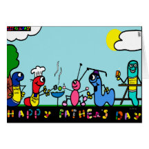tarjeta linda del día de padre (dibujo animado)