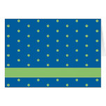 Tarjeta: Lunares azules/verdes