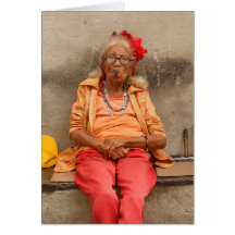 Tarjeta mayor cubana de las señoras