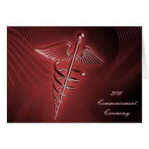 Tarjeta médica de la invitación de la graduación