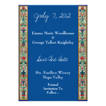 Tarjeta medieval Jeweled de la invitación del manu