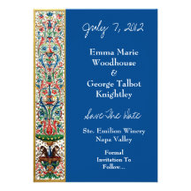 Tarjeta medieval Jeweled de la invitación del manu