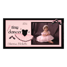 Tarjeta minúscula de la foto del ballet del bailar tarjetas fotográficas 