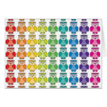 Tarjeta - modelo lindo del búho del arco iris