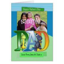 tarjeta moderna del día de padre del papá con el d