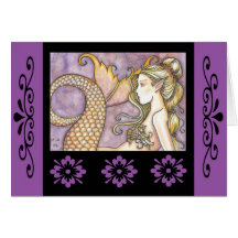 Tarjeta Molly Harrison del arte de la sirena de No
